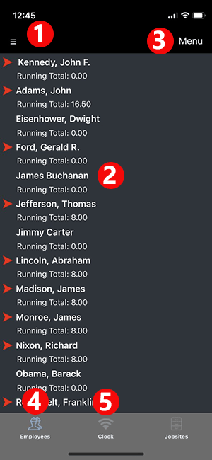 Main view of the Sky app.