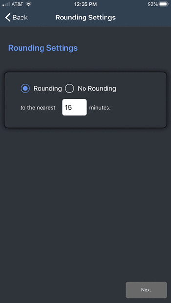Rounding screen