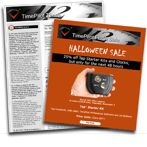 Fill out the form at left to subscribe to TimePilot's newsletter.